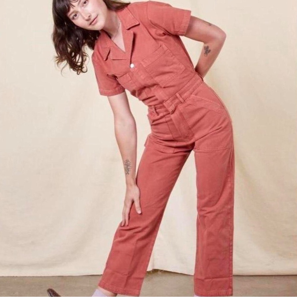 Big Bud Press Short Sleeve Jumpsuit raspberry sorbet